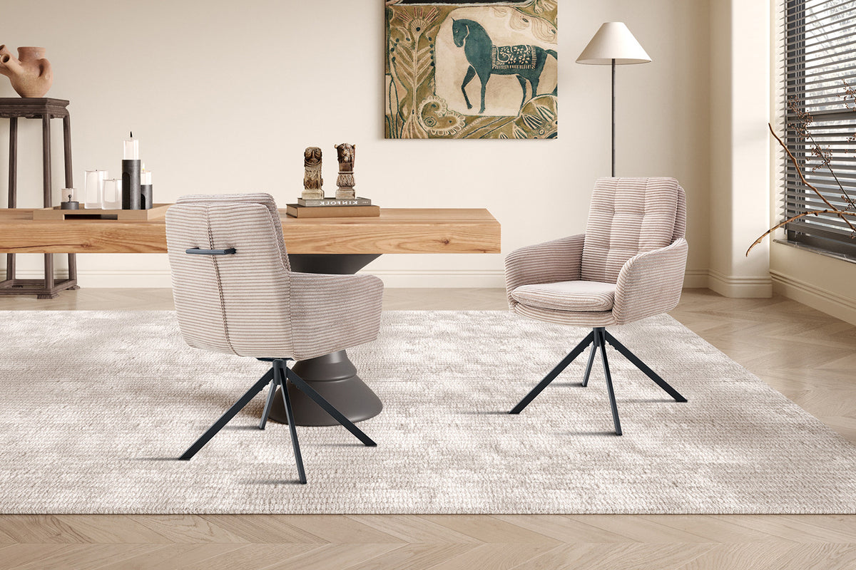Rousseau - Stoel Luna - Corduroy Zand - 91.5x60.5x67 cm