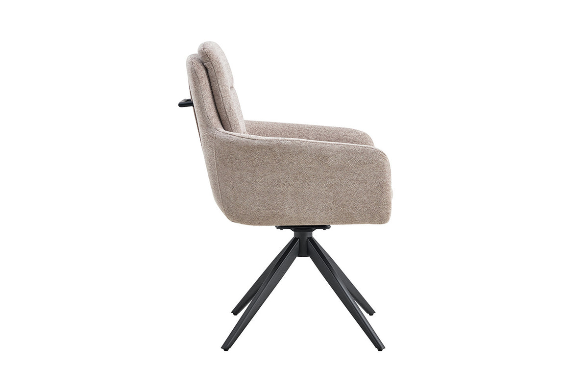 Rousseau - Stoel Lisold - Stof Lichtgrijs - 93x59x65 cm