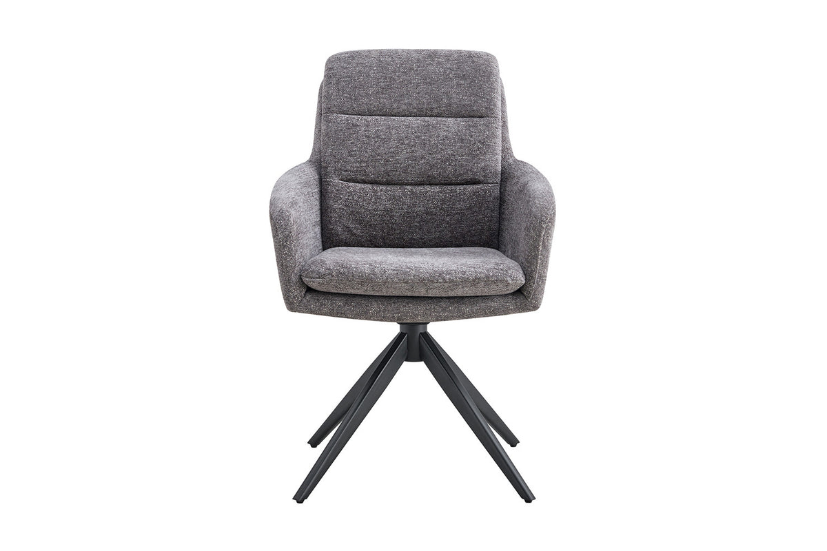 Rousseau - Stoel Lisold - Stof Donkergrijs - 93x59x65 cm
