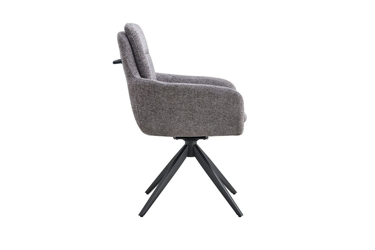 Rousseau - Stoel Lisold - Stof Donkergrijs - 93x59x65 cm