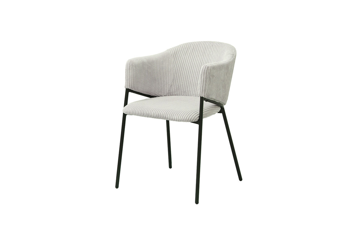 Rousseau - Stoel Hugo Corduroy Lichtgrijs - 78x54x62 cm