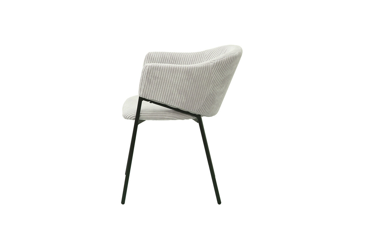 Rousseau - Stoel Hugo Corduroy Lichtgrijs - 78x54x62 cm