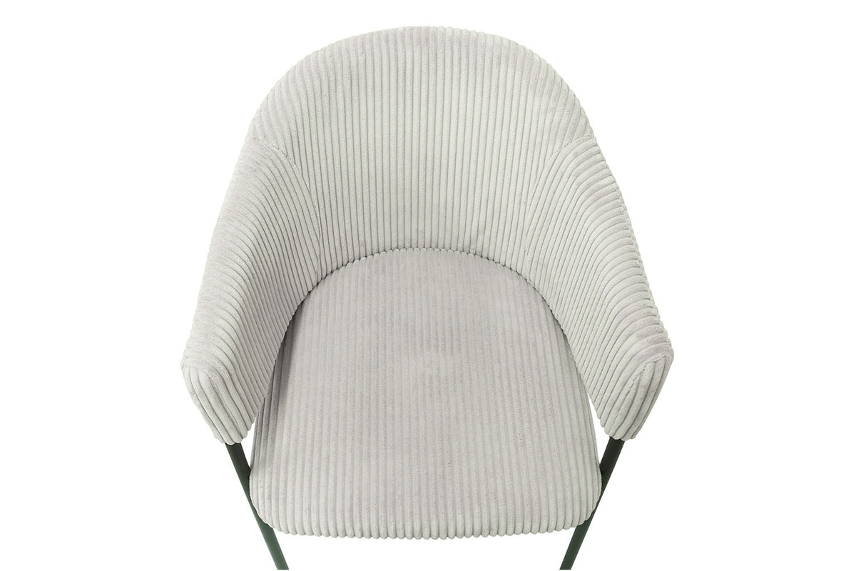 Rousseau - Stoel Hugo Corduroy Lichtgrijs - 78x54x62 cm
