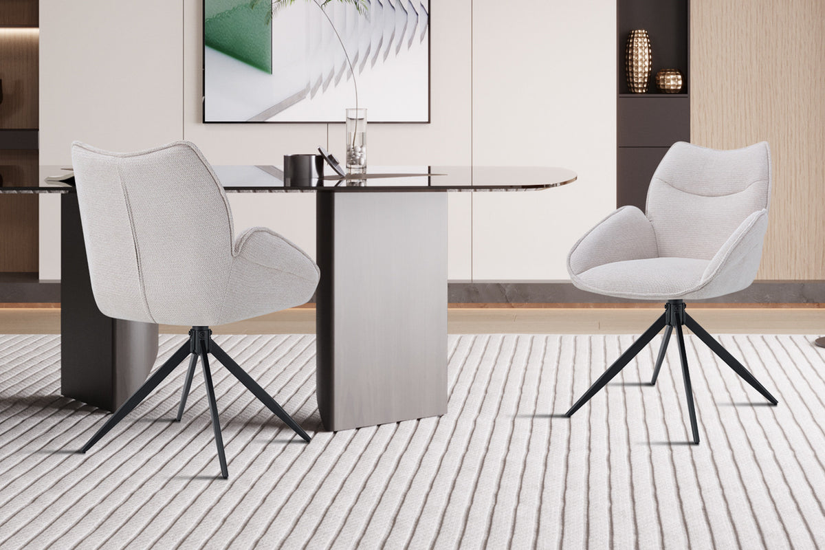 Rousseau - Stoel Mahi - Stof Beige - 90x59.5x66 cm