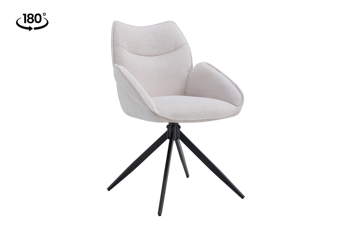 Rousseau - Stoel Mahi - Stof Beige - 90x59.5x66 cm