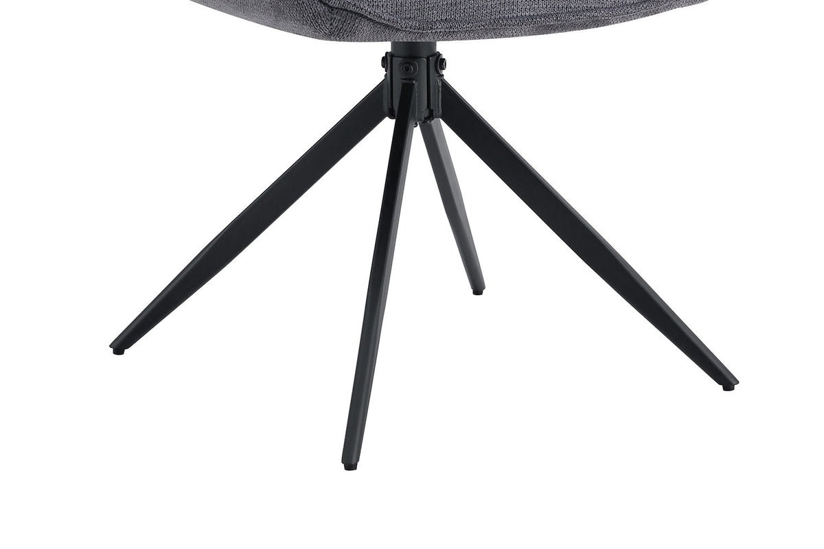 Rousseau - Stoel Mahi - Stof Donkergrijs - 90x59.5x66 cm
