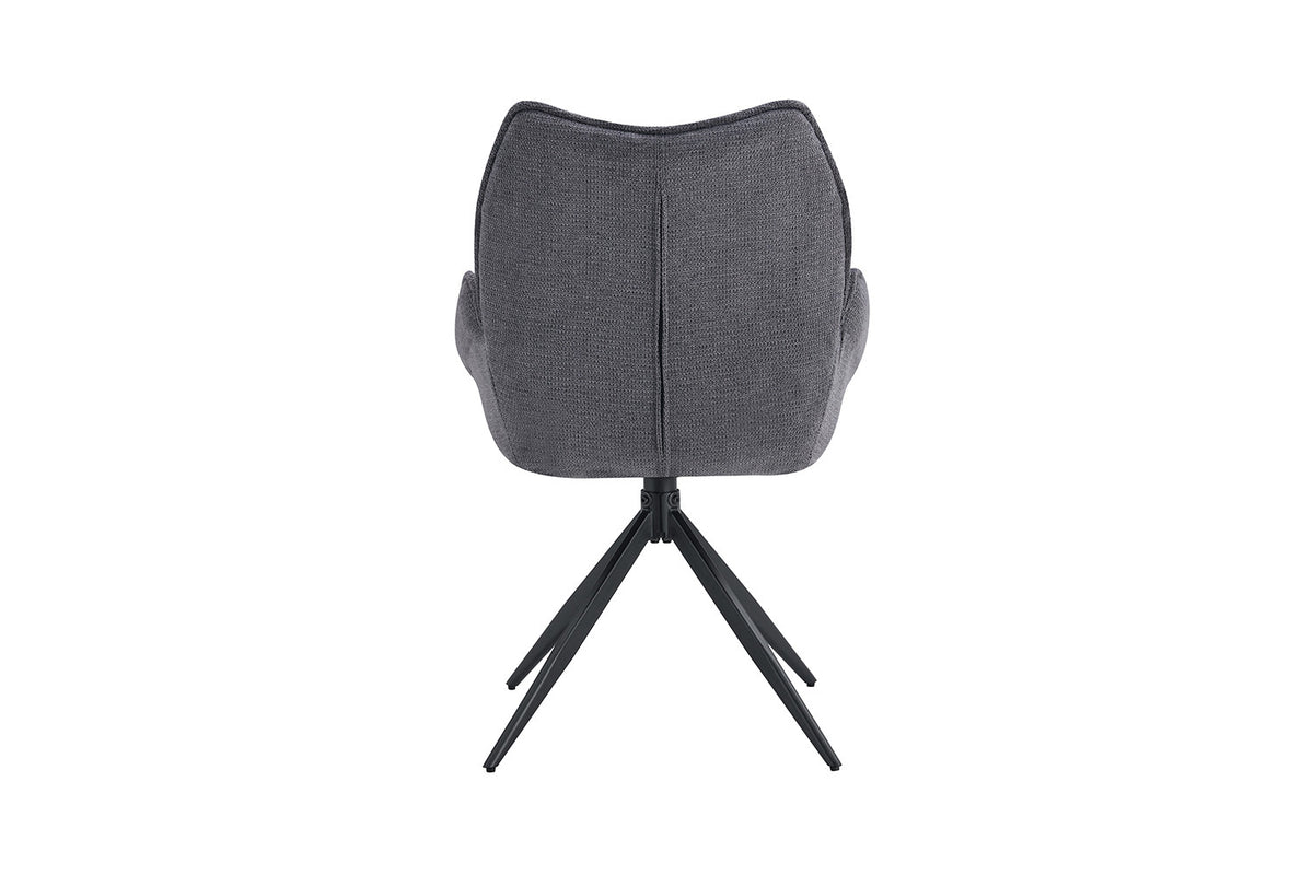 Rousseau - Stoel Mahi - Stof Donkergrijs - 90x59.5x66 cm