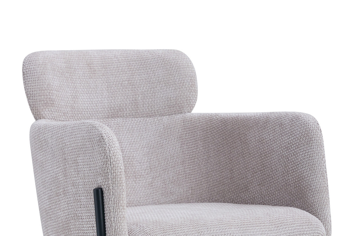 Rousseau - Stoel Naomi - Stof Beige - 83x60.5x60 cm