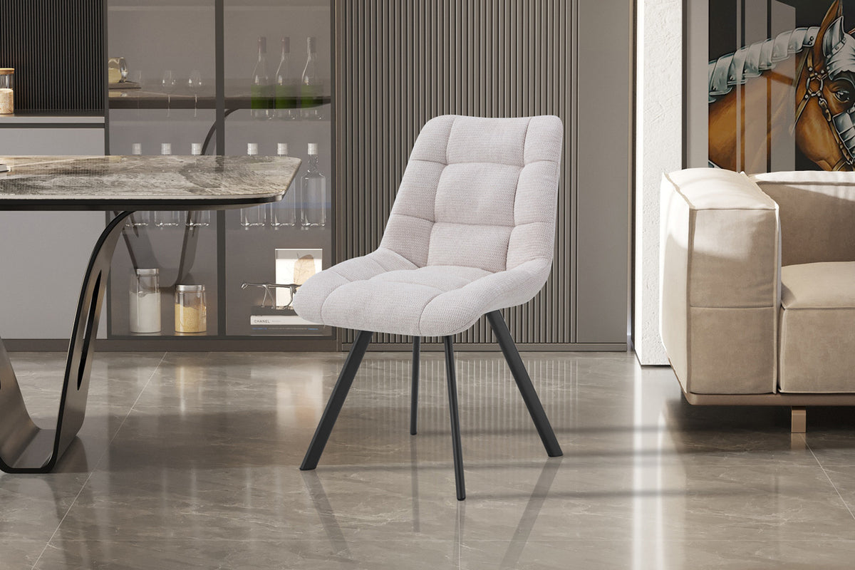 Rousseau - Stoel Lizzy - Stof Beige - 88.5x52x61.5 cm