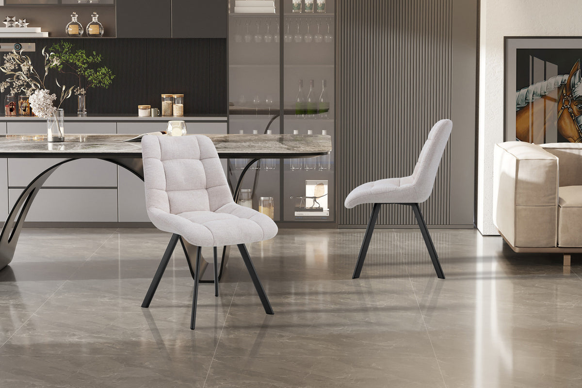 Rousseau - Stoel Lizzy - Stof Beige - 88.5x52x61.5 cm