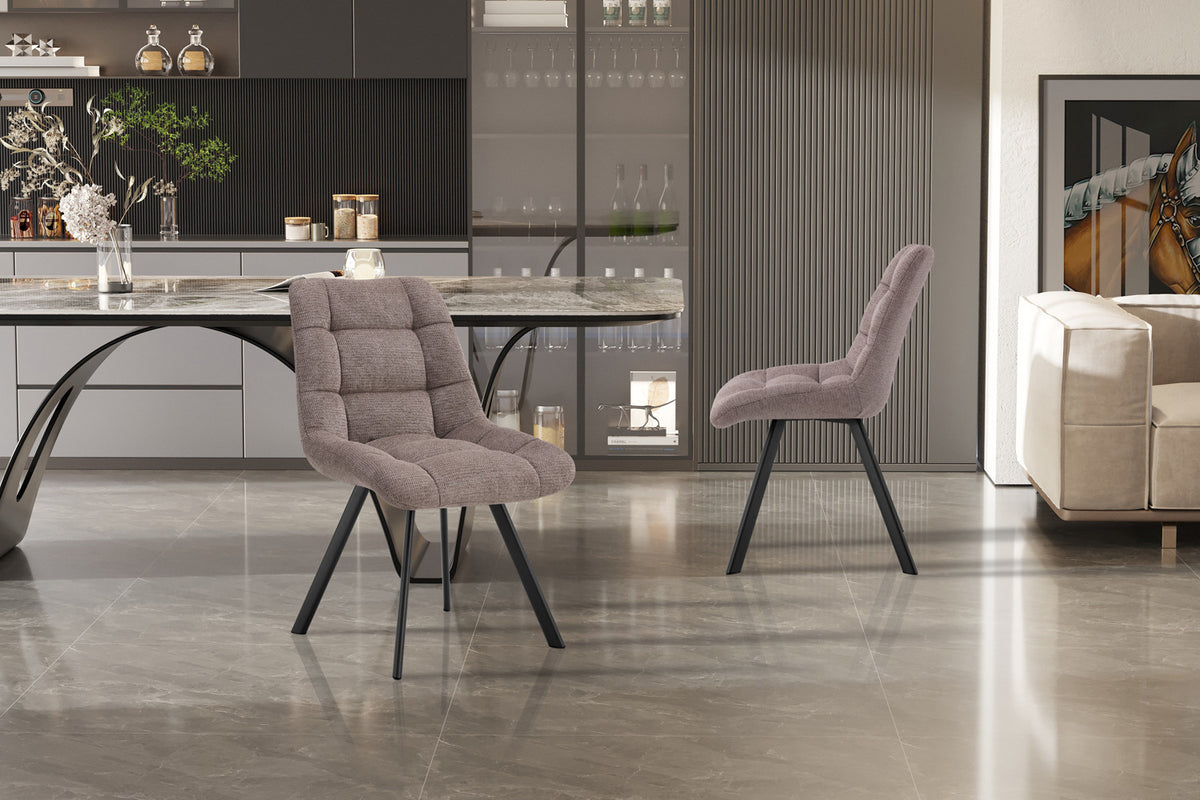 Rousseau - Chaise Lizzy Tissu Pepper - 88,5x52x61,5 cm