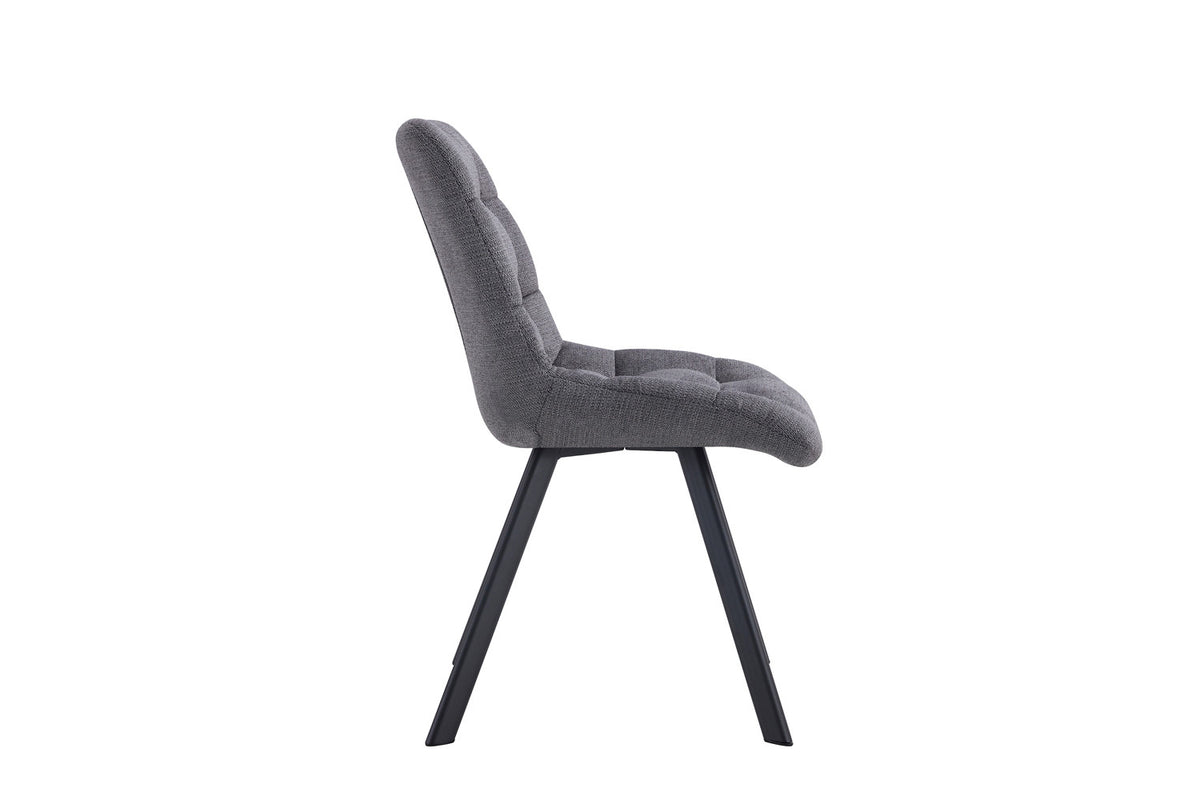 Rousseau - Stoel Lizzy - Stof Donkergrijs - 88.5x52x61.5 cm