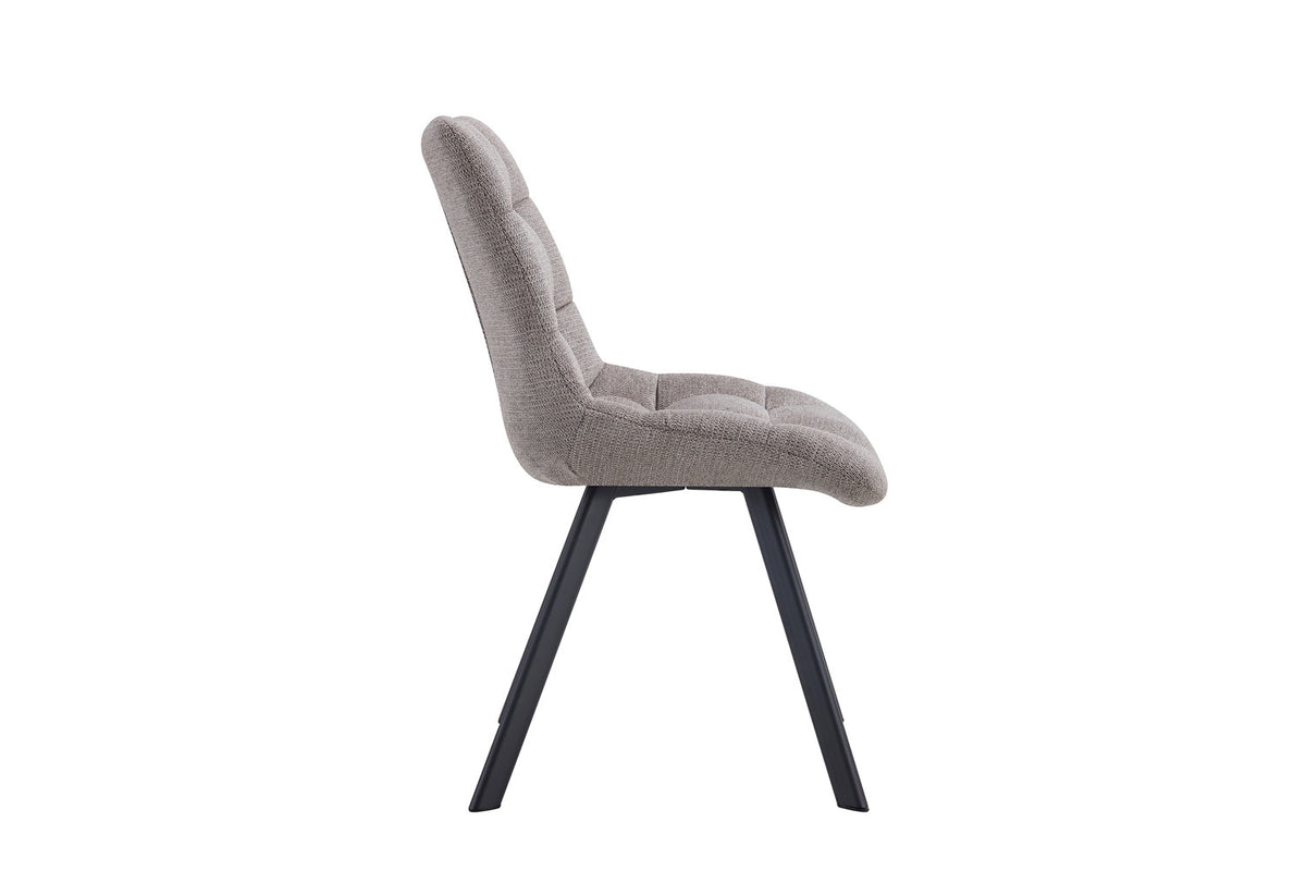 Rousseau - Stoel Lizzy - Stof Lichtgrijs - 88.5x52x61.5 cm