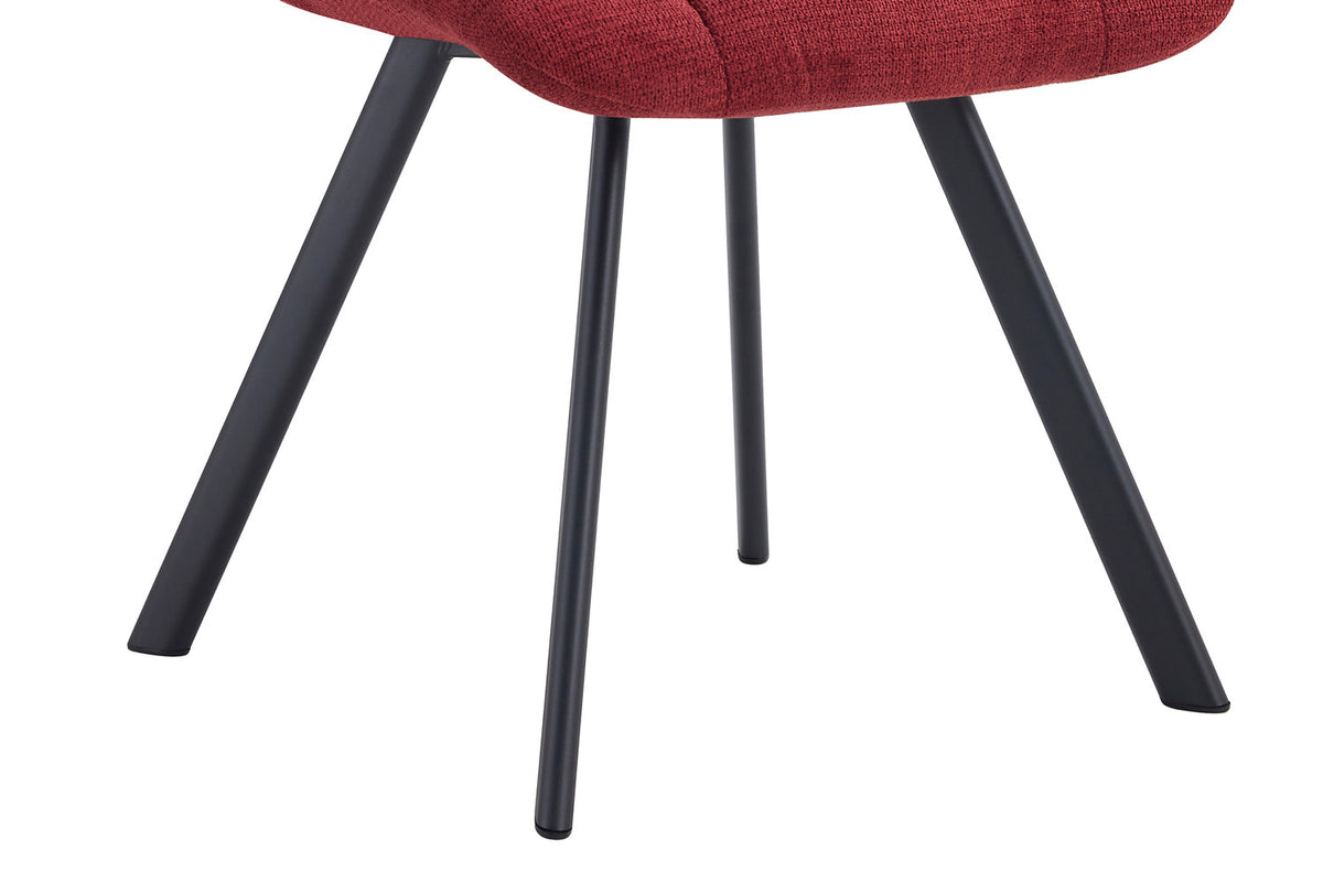 Rousseau - Stoel Lizzy - Stof Rood - 88.5x52x61.5 cm