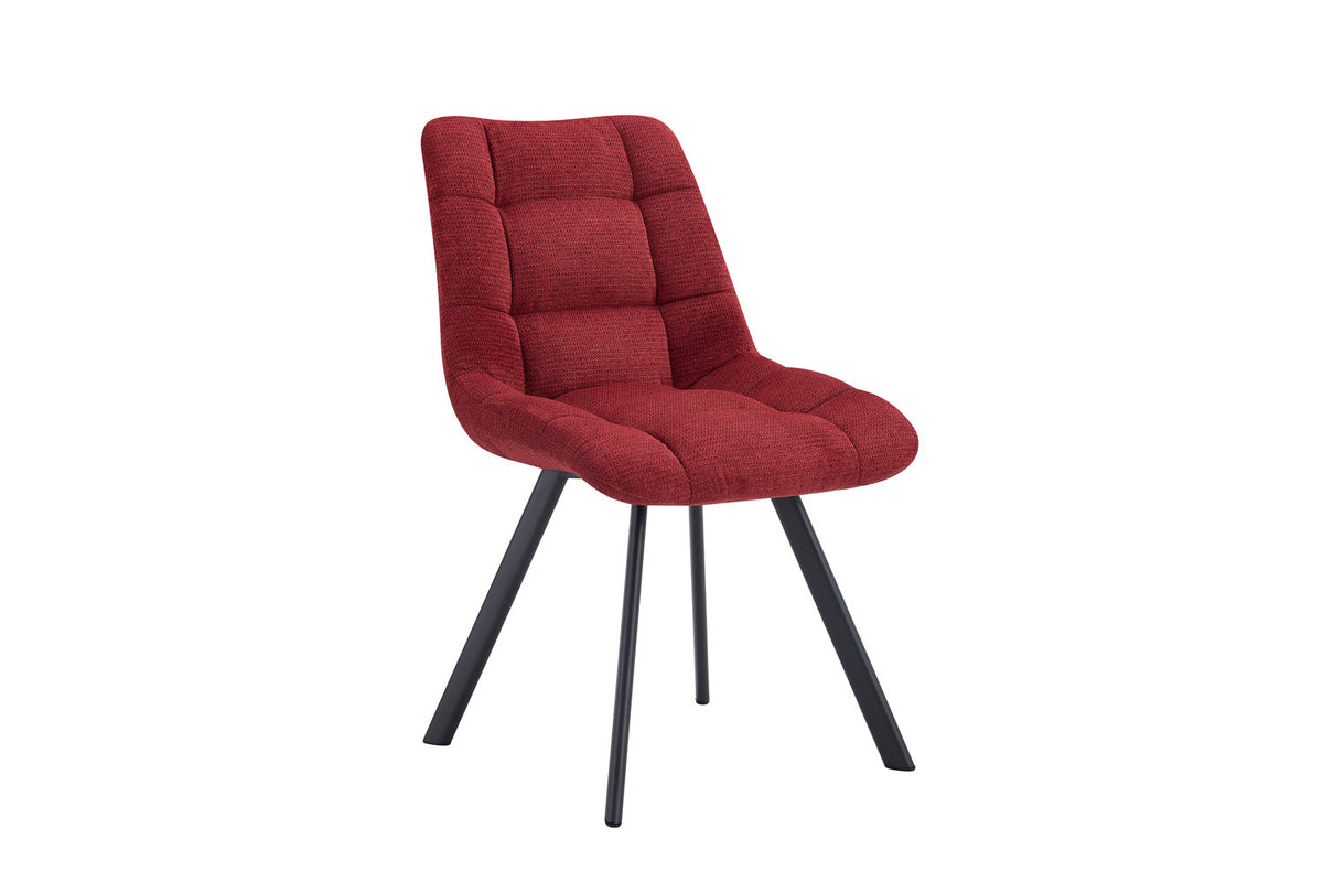 Rousseau - Stoel Lizzy - Stof Rood - 88.5x52x61.5 cm