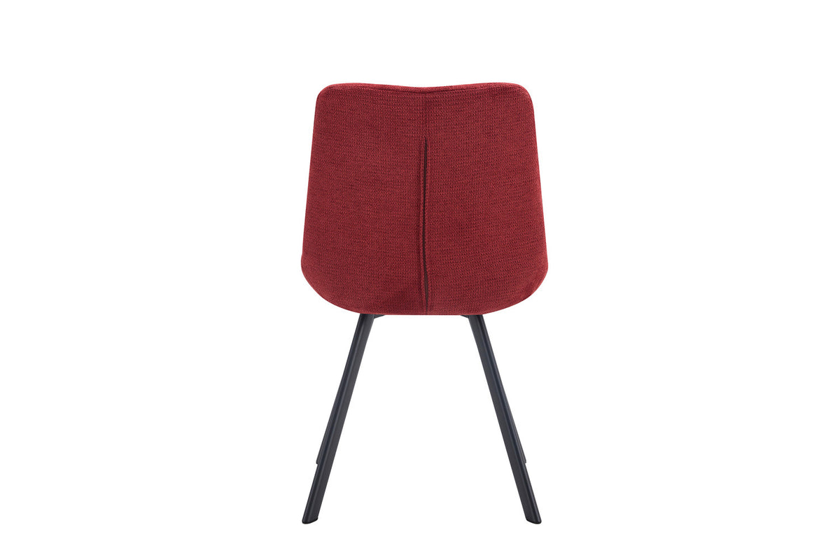 Rousseau - Stoel Lizzy - Stof Rood - 88.5x52x61.5 cm