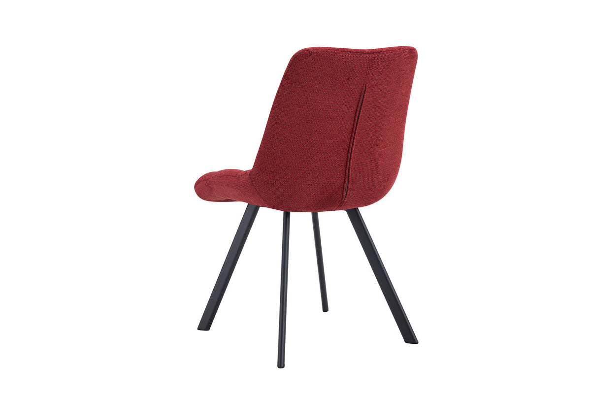 Rousseau - Stoel Lizzy - Stof Rood - 88.5x52x61.5 cm