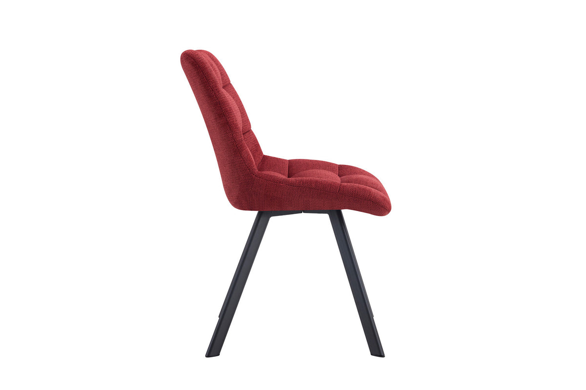 Rousseau - Stoel Lizzy - Stof Rood - 88.5x52x61.5 cm
