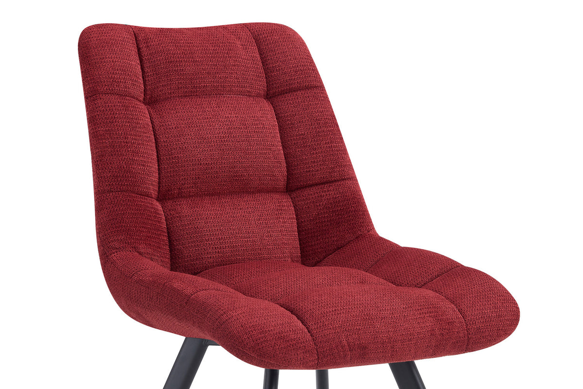 Rousseau - Stoel Lizzy - Stof Rood - 88.5x52x61.5 cm