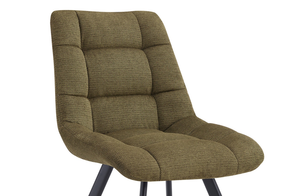 Rousseau - Stoel Lizzy - Stof Groen - 88.5x52x61.5 cm
