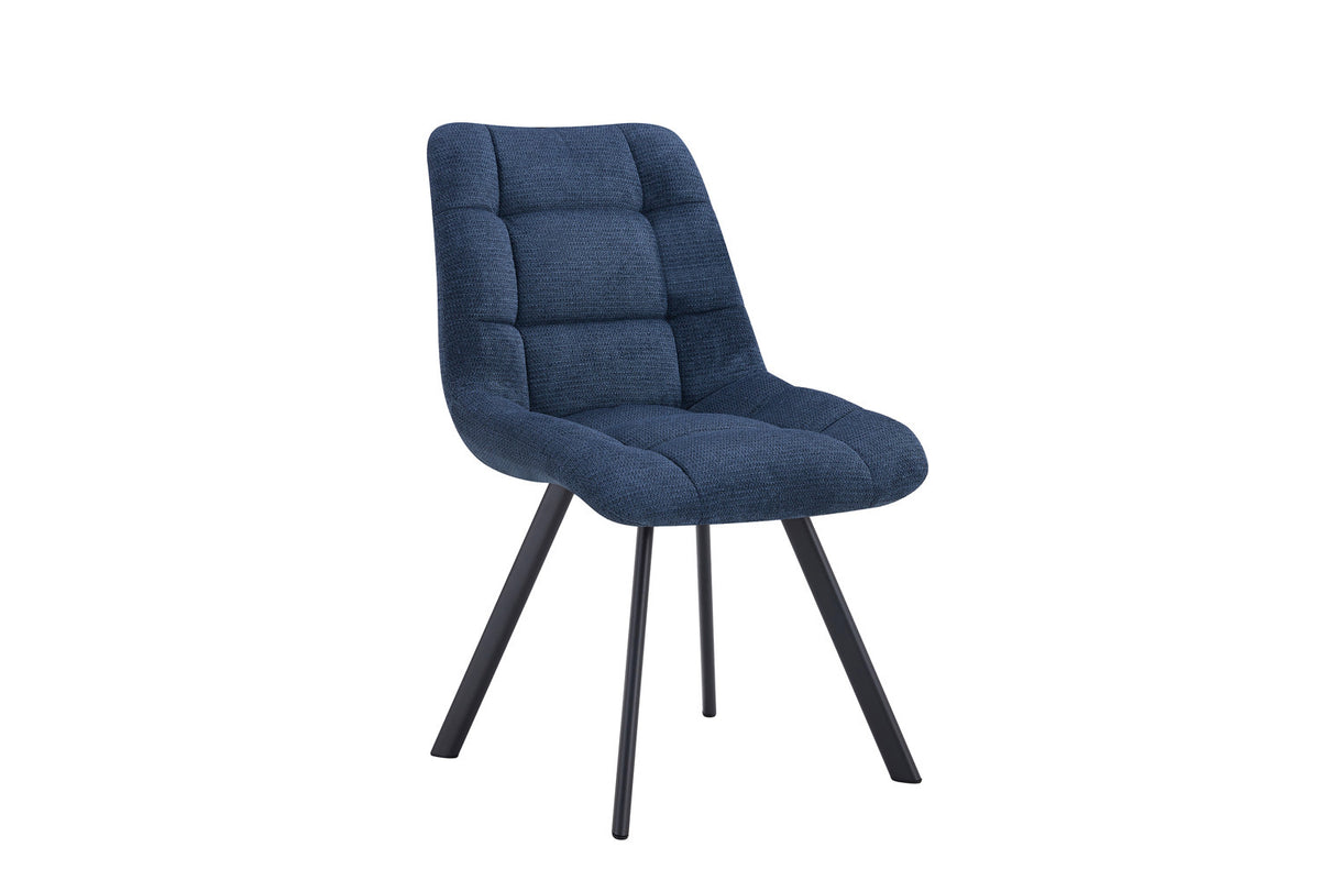 Rousseau - Chaise Lizzy - Tissu bleu - 88,5x52x61,5 cm