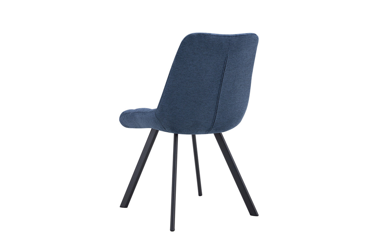 Rousseau - Chaise Lizzy - Tissu bleu - 88,5x52x61,5 cm