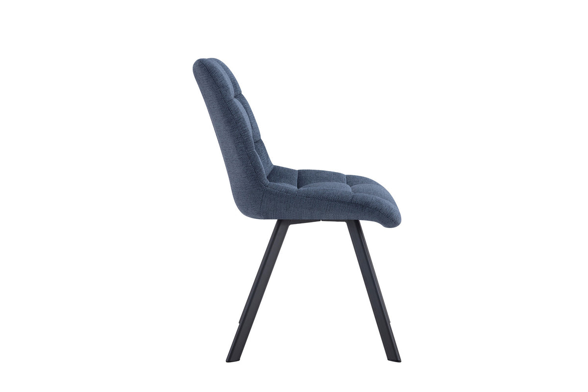 Rousseau - Chaise Lizzy - Tissu bleu - 88,5x52x61,5 cm