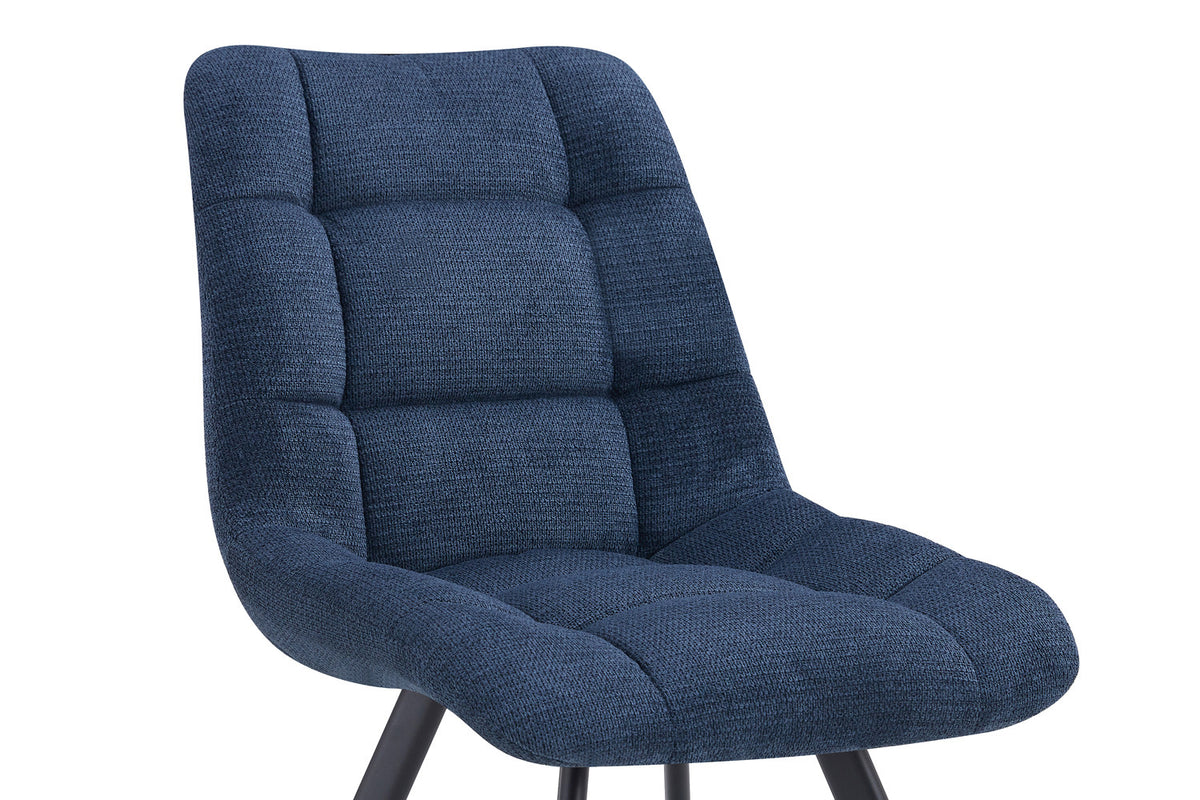 Rousseau - Chaise Lizzy - Tissu bleu - 88,5x52x61,5 cm