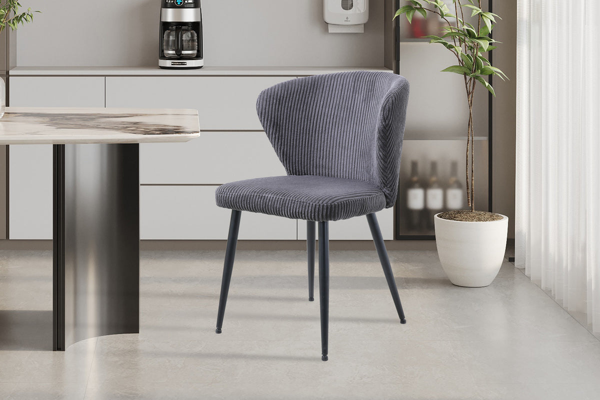 Rousseau - Stoel Tornado Corduroy Grijs - 79x54x55 cm