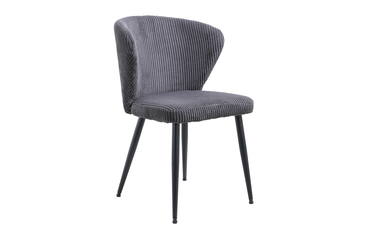 Rousseau - Stoel Tornado Corduroy Grijs - 79x54x55 cm