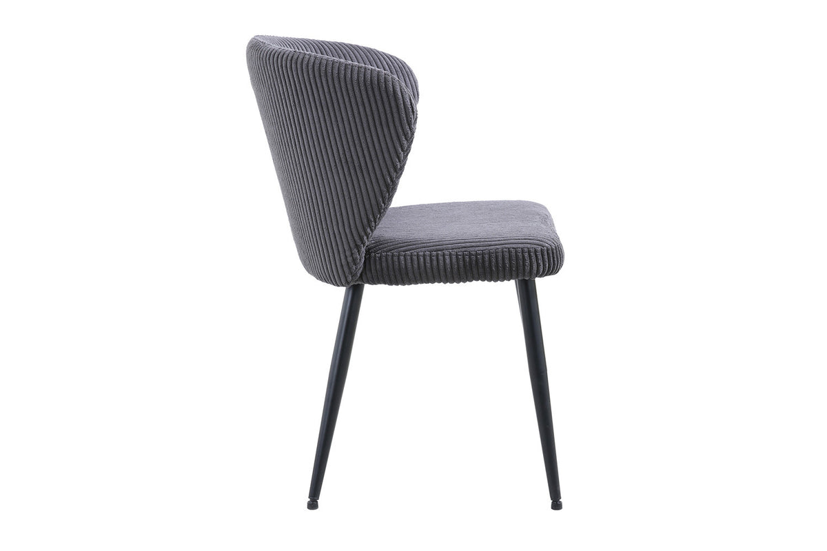 Rousseau - Stoel Tornado Corduroy Grijs - 79x54x55 cm