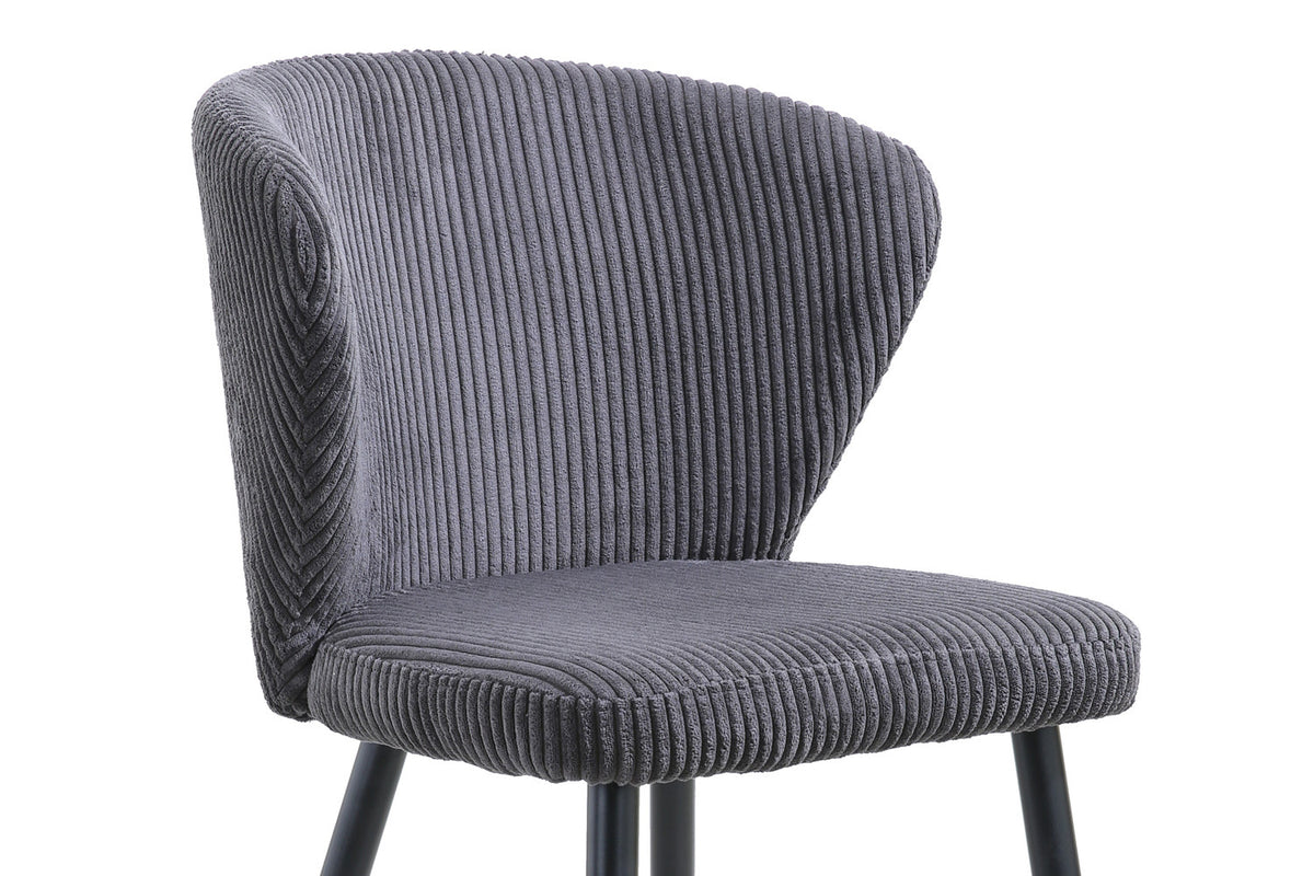 Rousseau - Stoel Tornado Corduroy Grijs - 79x54x55 cm
