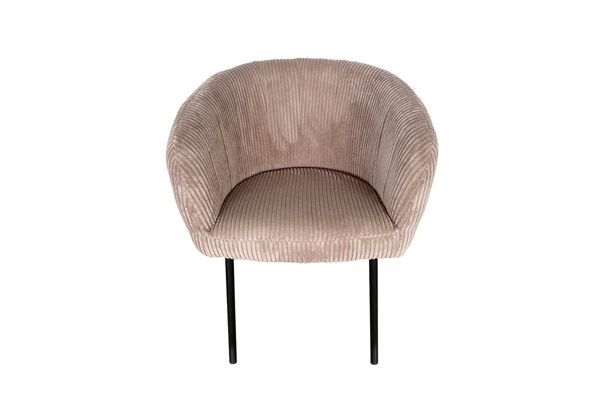 Rousseau - Chaise Sevilla Velours Côtelé Sable - 79x57x62 cm