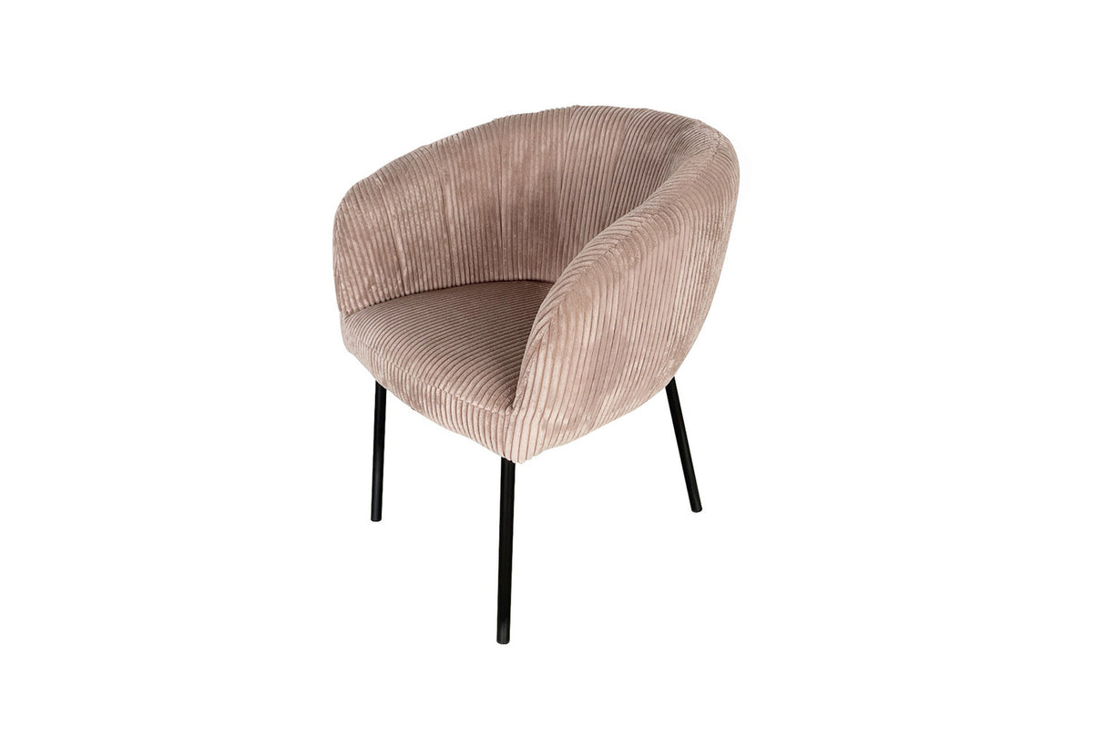 Rousseau - Chaise Sevilla Velours Côtelé Sable - 79x57x62 cm
