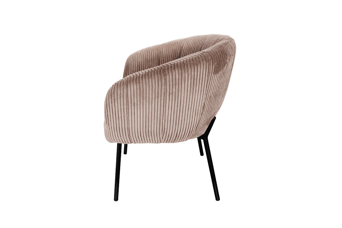 Rousseau - Chaise Sevilla Velours Côtelé Sable - 79x57x62 cm