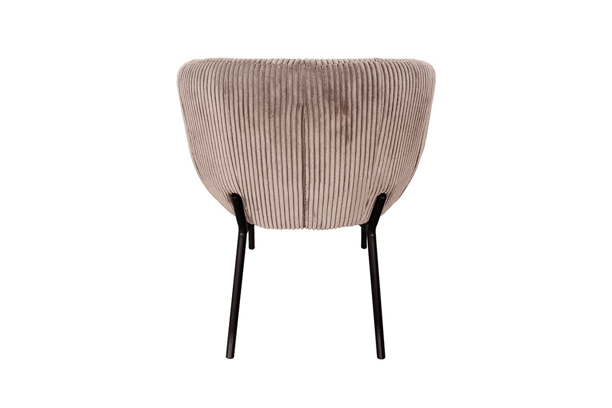 Rousseau - Chaise Sevilla Velours Côtelé Sable - 79x57x62 cm