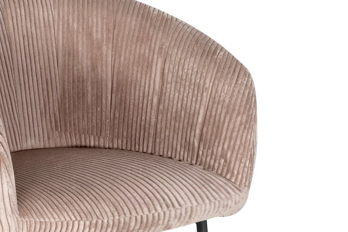 Rousseau - Chaise Sevilla Velours Côtelé Sable - 79x57x62 cm