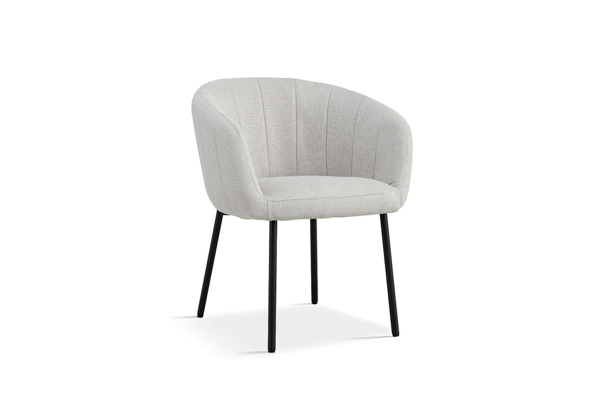 Rousseau - Chaise Séville - Tissu beige - 79x57x62 cm