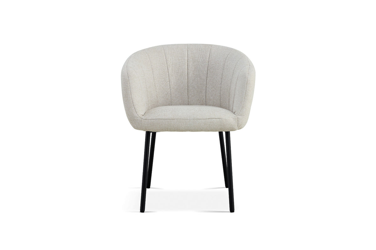 Rousseau - Chaise Séville - Tissu beige - 79x57x62 cm