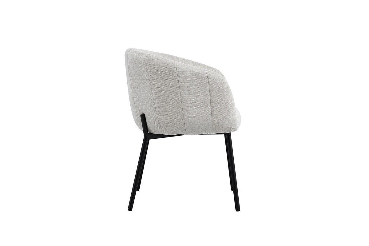 Rousseau - Chaise Séville - Tissu beige - 79x57x62 cm