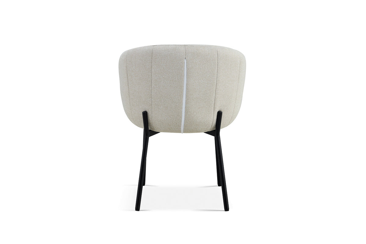 Rousseau - Chaise Séville - Tissu beige - 79x57x62 cm