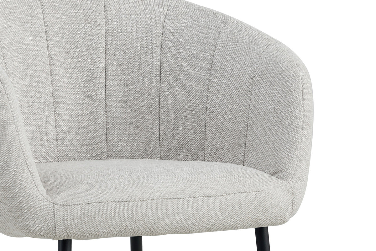 Rousseau - Chaise Séville - Tissu beige - 79x57x62 cm