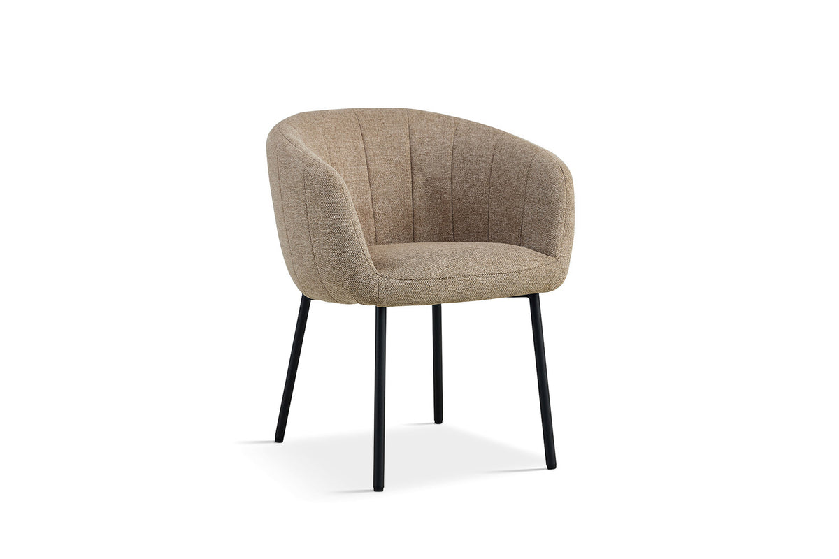 Rousseau - Chaise Sevilla - Tissu - Sable - 79x57x62 cm