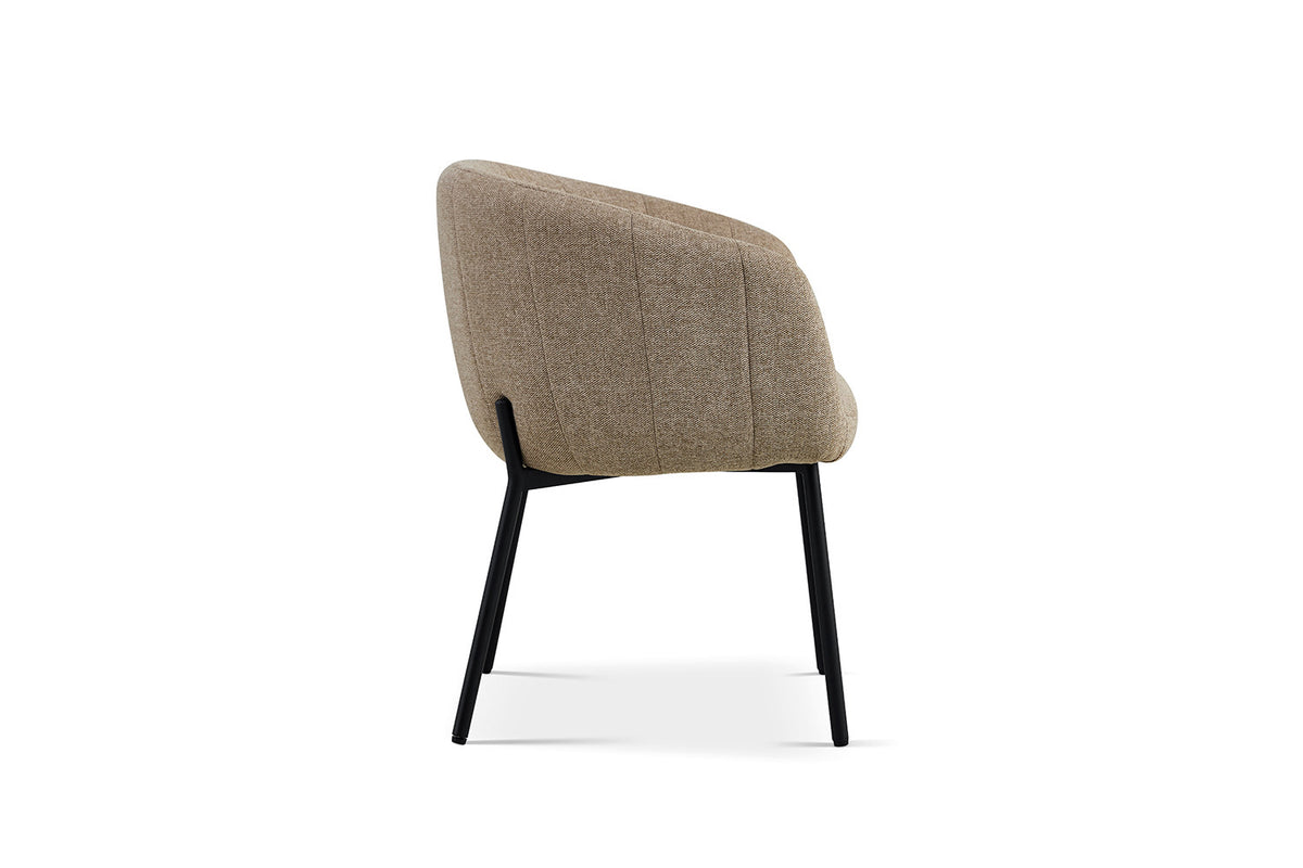 Rousseau - Chaise Sevilla - Tissu - Sable - 79x57x62 cm