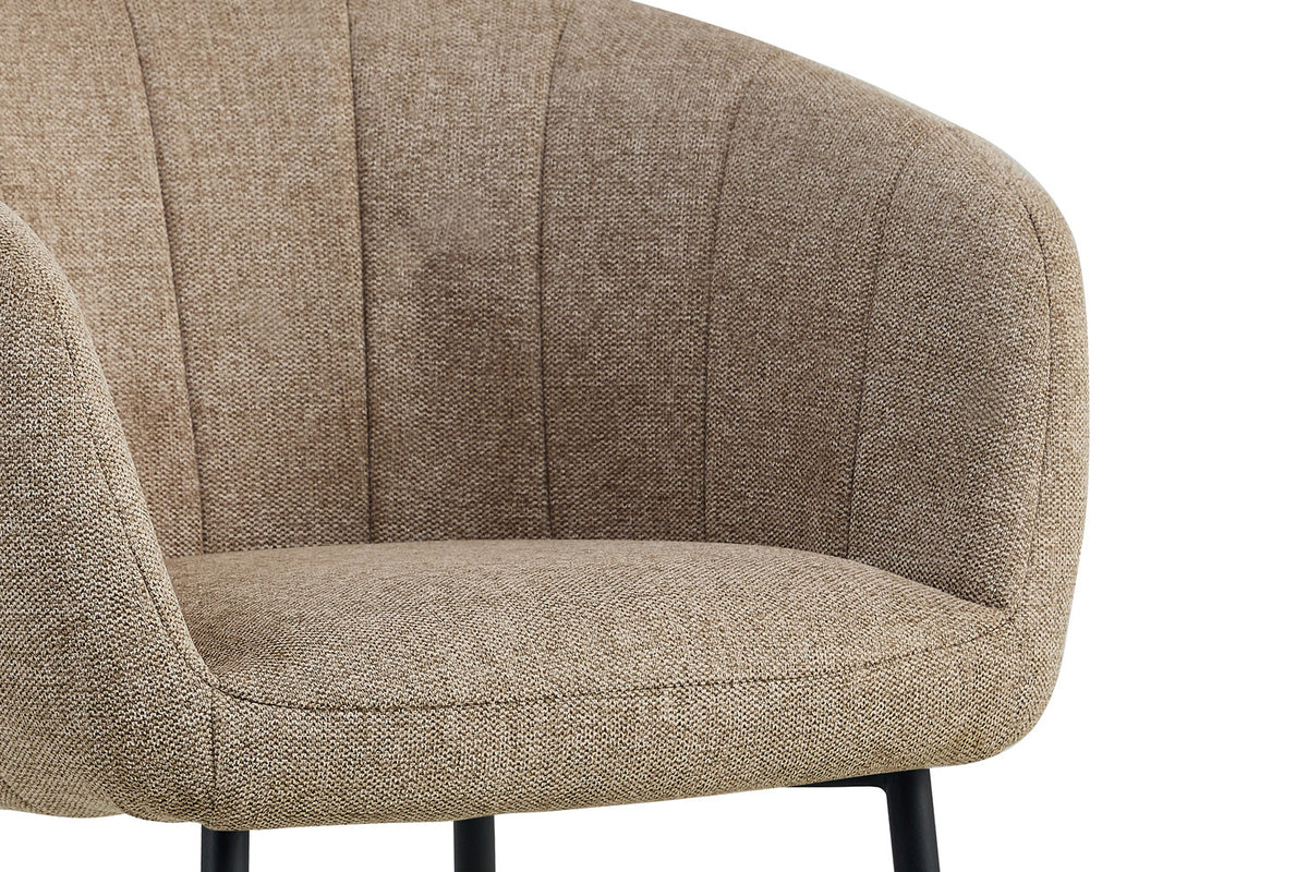 Rousseau - Chaise Sevilla - Tissu - Sable - 79x57x62 cm