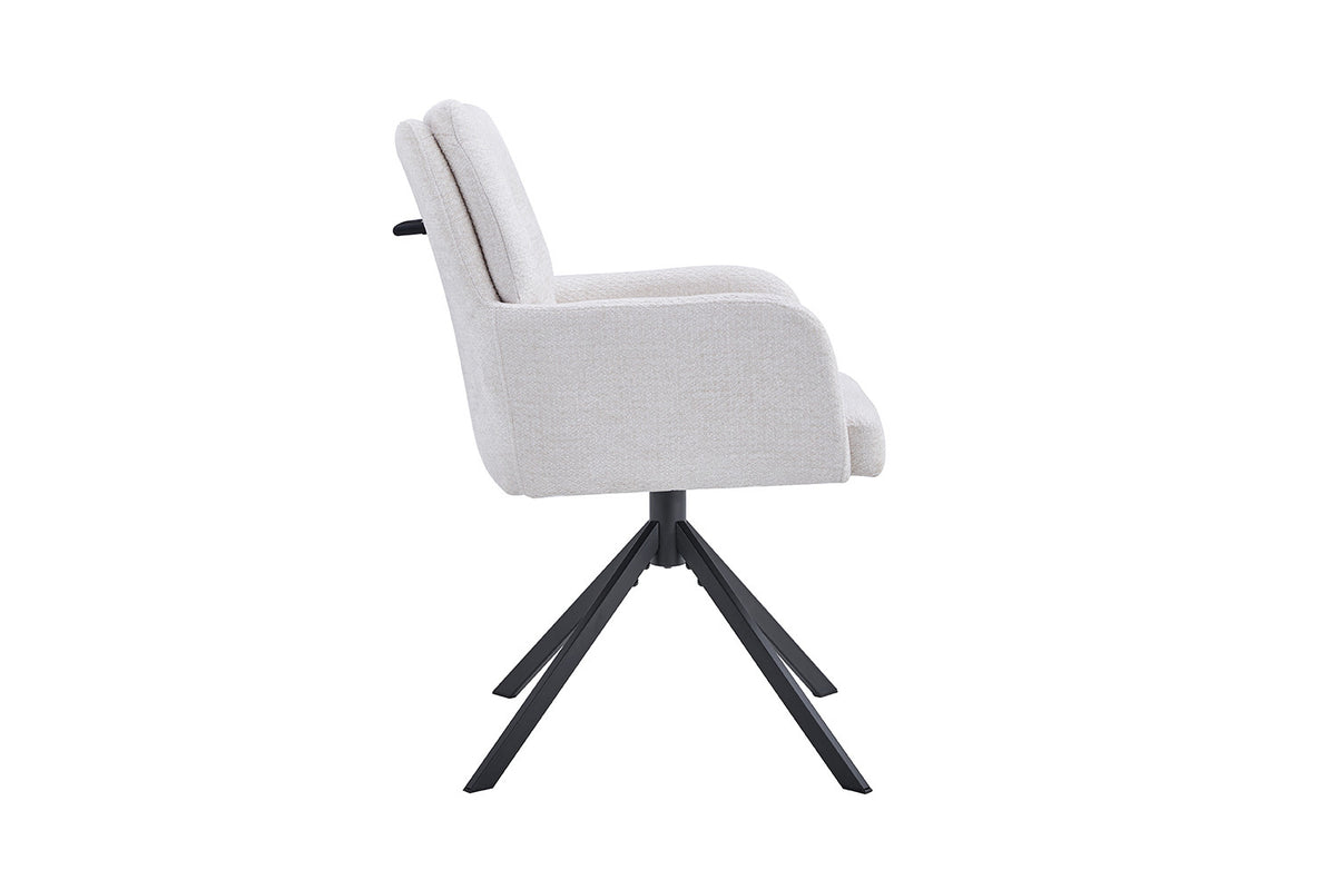 Rousseau - Stoel Granada - Stof -  Ecru - 85x50x62 cm