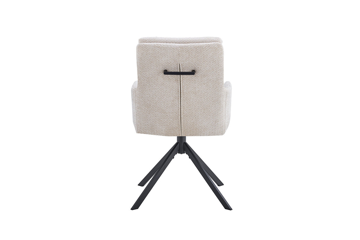 Rousseau - Chaise Granada - Tissu - Beige - 85x50x62 cm