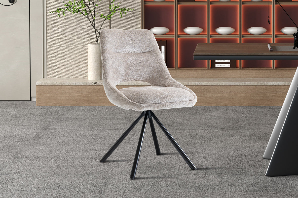 Rousseau - Stoel Dante - Stof Beige - 85.5x51x60 cm