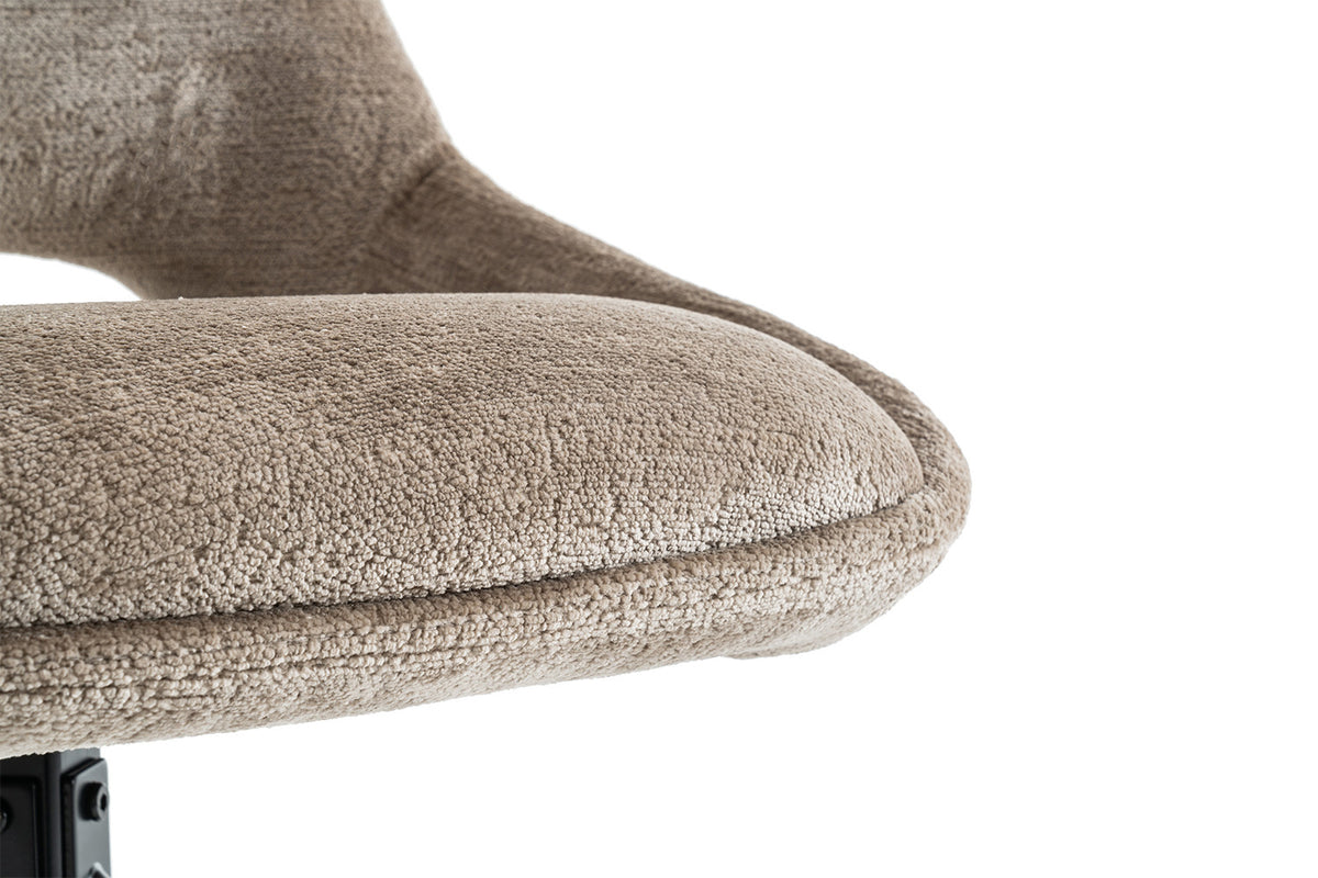 Rousseau - Chaise Dante - Tissu Taupe - 85.5x51x60 cm