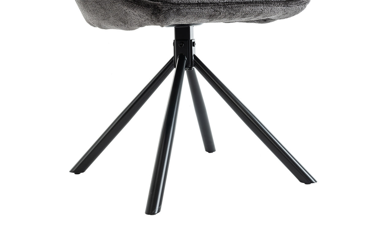 Rousseau - Stoel Dante - Stof Grijs - 85.5x51x60 cm